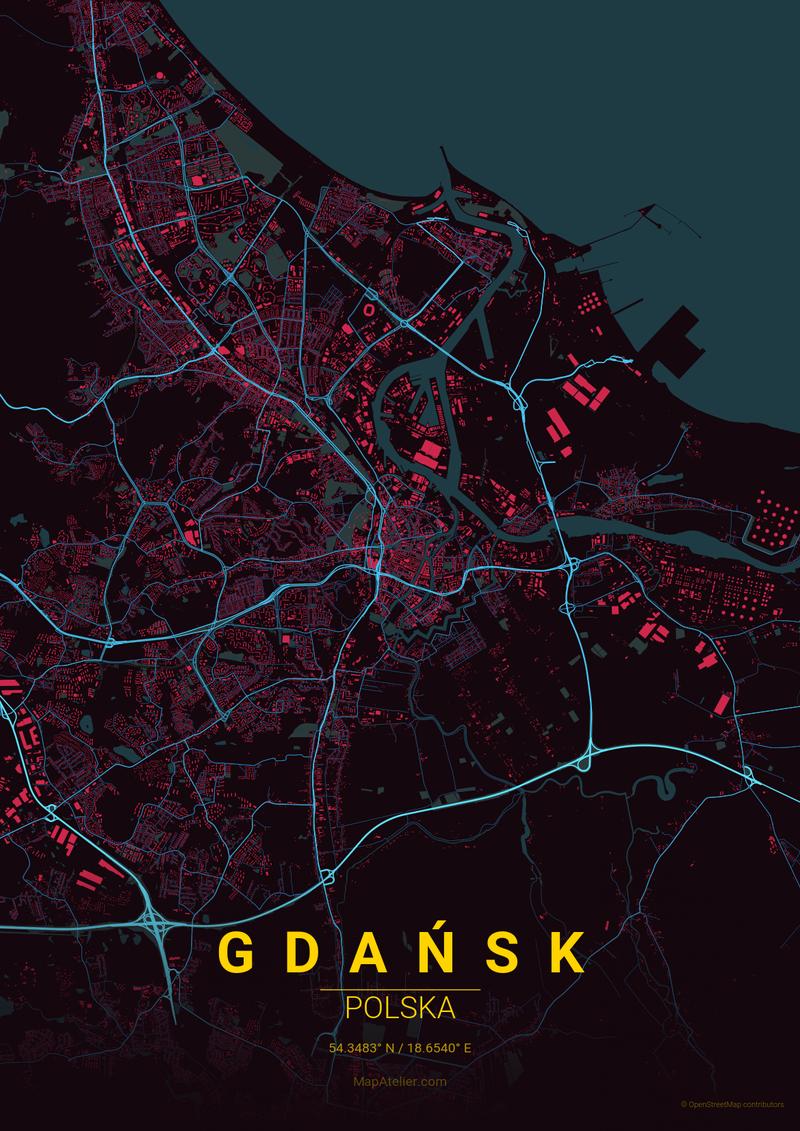 Gdańsk styl cyberpunk