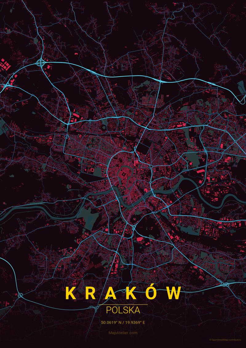 Kraków styl cyberpunk